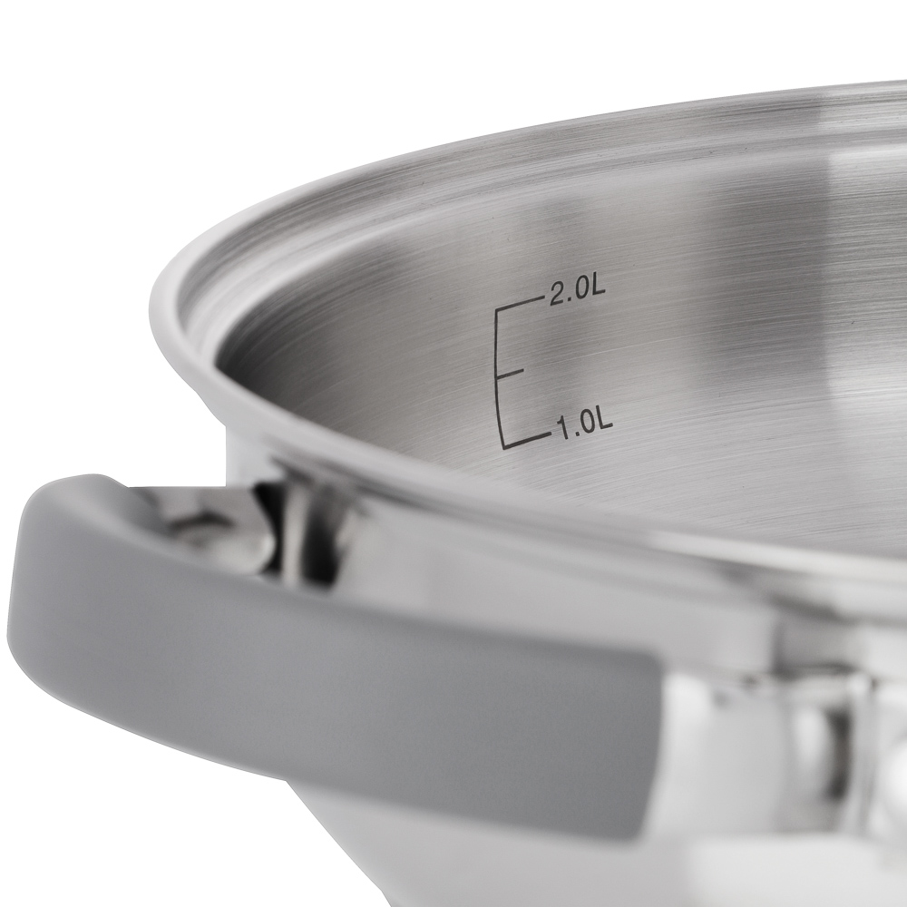 VETTA Вена Сковорода 24х7,5 см, объем 3,2 л, со стеклянной крышкой, индукция, арт.№ 822-144