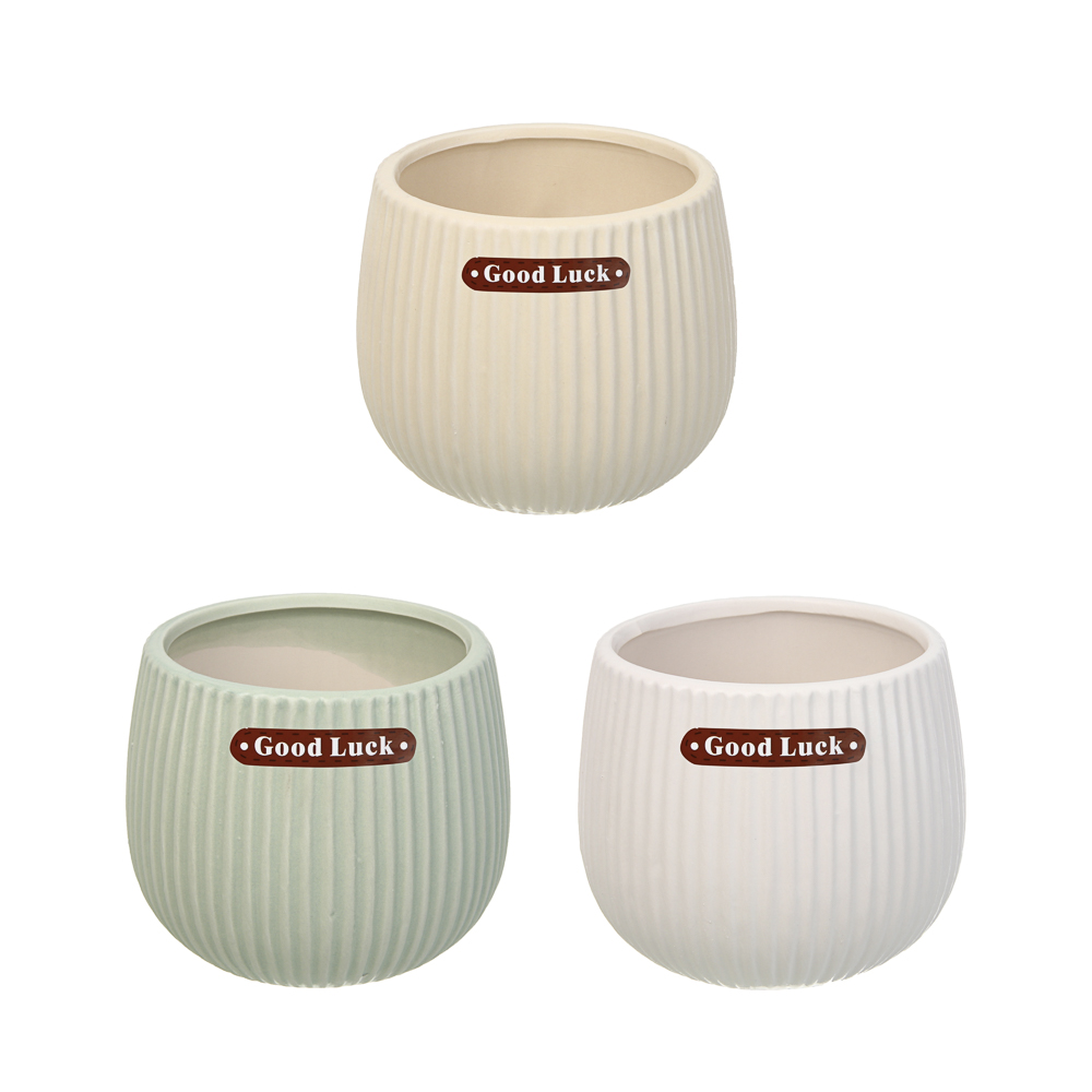 Кашпо тм INBLOOM, 10х10,5см, керамика, арт.№ 164-402