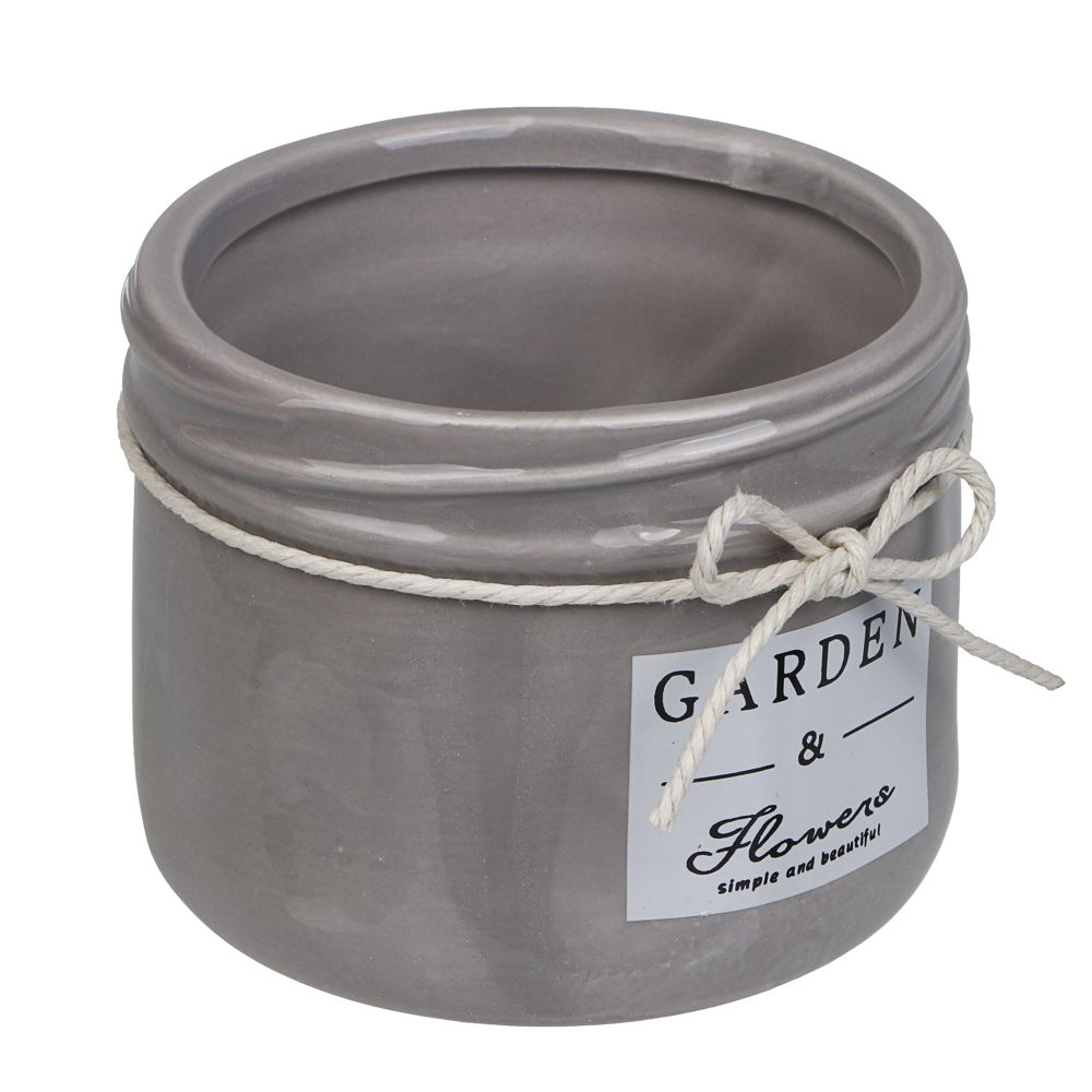 Кашпо тм INBLOOM, 8,5х10,5см, керамика, арт.№ 164-403