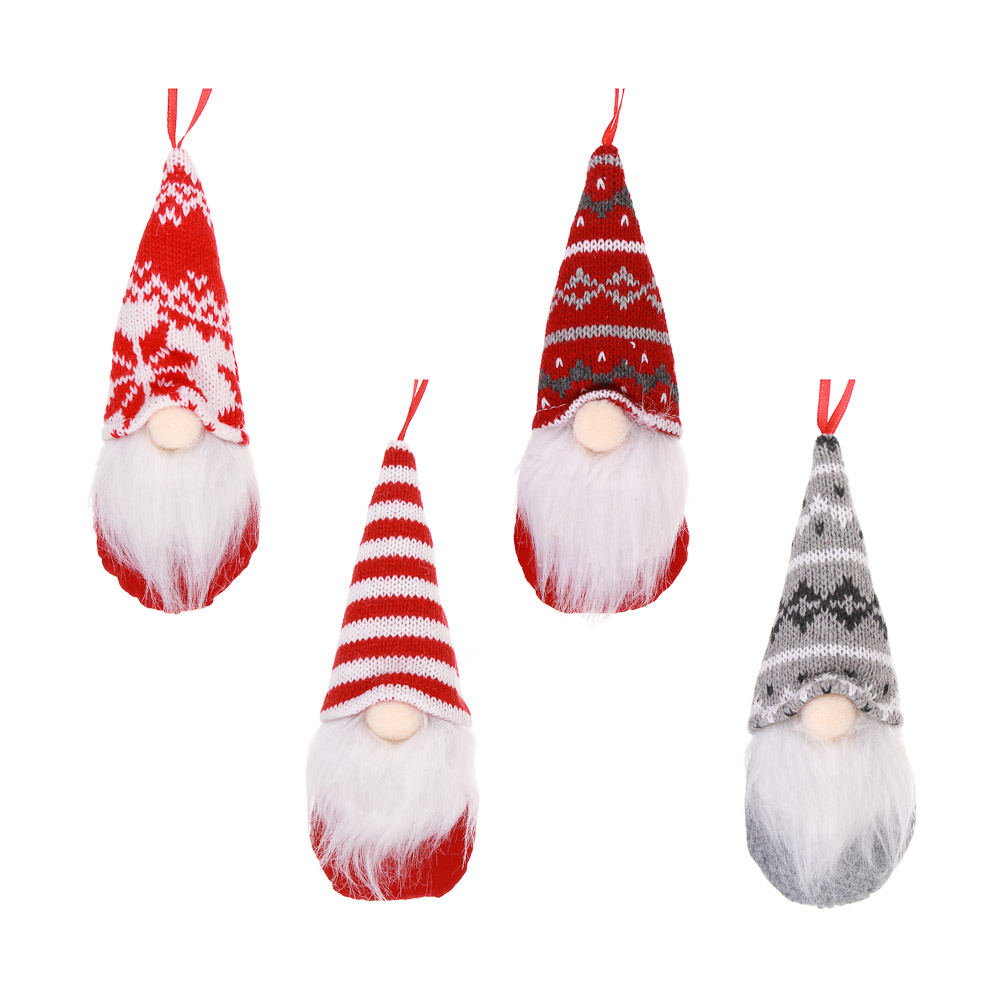 СНОУ БУМ Сувенир в виде гнома, 16х6 см, полиэстер, 4 дизайна, арт.№ 394-523