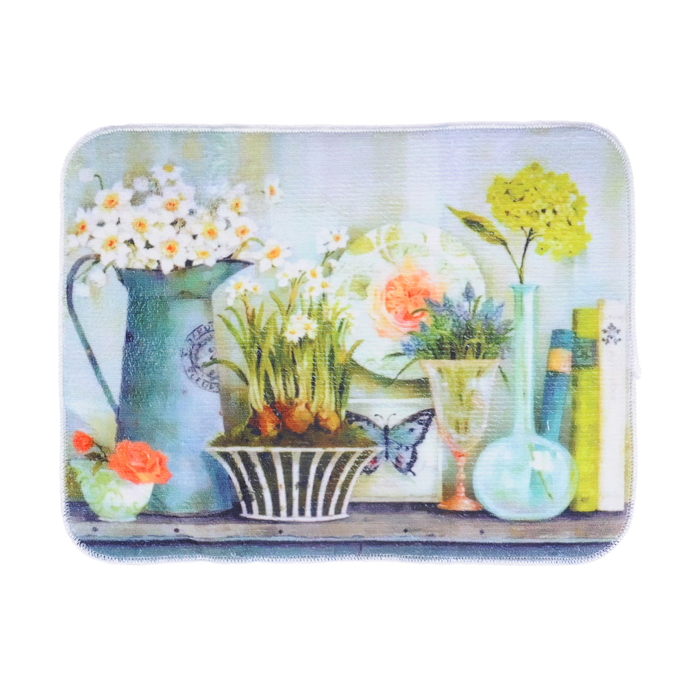 VETTA Коврик для сушки посуды микрофибра, 0,9см, 40x30см, 3 дизайна, арт.№ 485-076