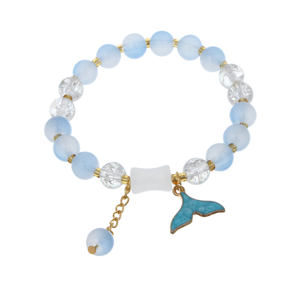 ЮНИLOOK Браслет с декором, d7см, d бусин 0,8мм, 6 цветов, стекло, #5, арт.№ 316-382