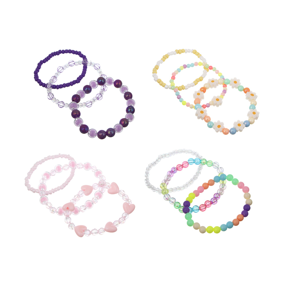 ЮНИLOOK Набор браслетов, 3 шт, 5,5 см, пластик, #6, арт.№ 316-383