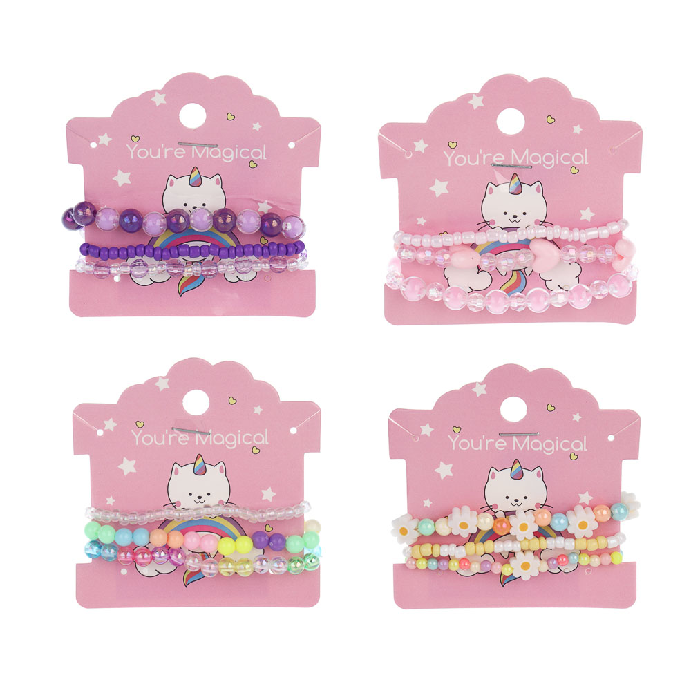 ЮНИLOOK Набор браслетов, 3 шт, 5,5 см, пластик, #6, арт.№ 316-383