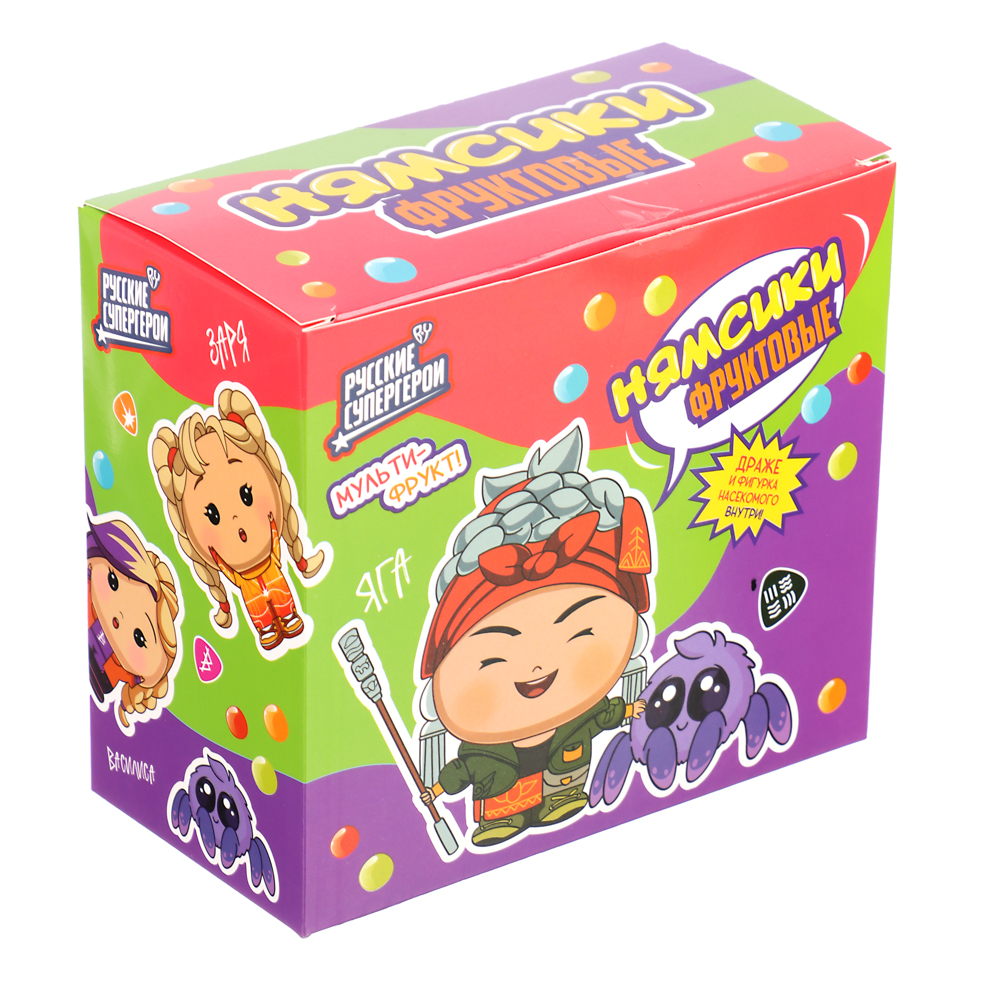 BY Русские Супергерои Драже фруктовое с игрушкой (фигурка насекомое) 2 гр., арт.№ 347-217