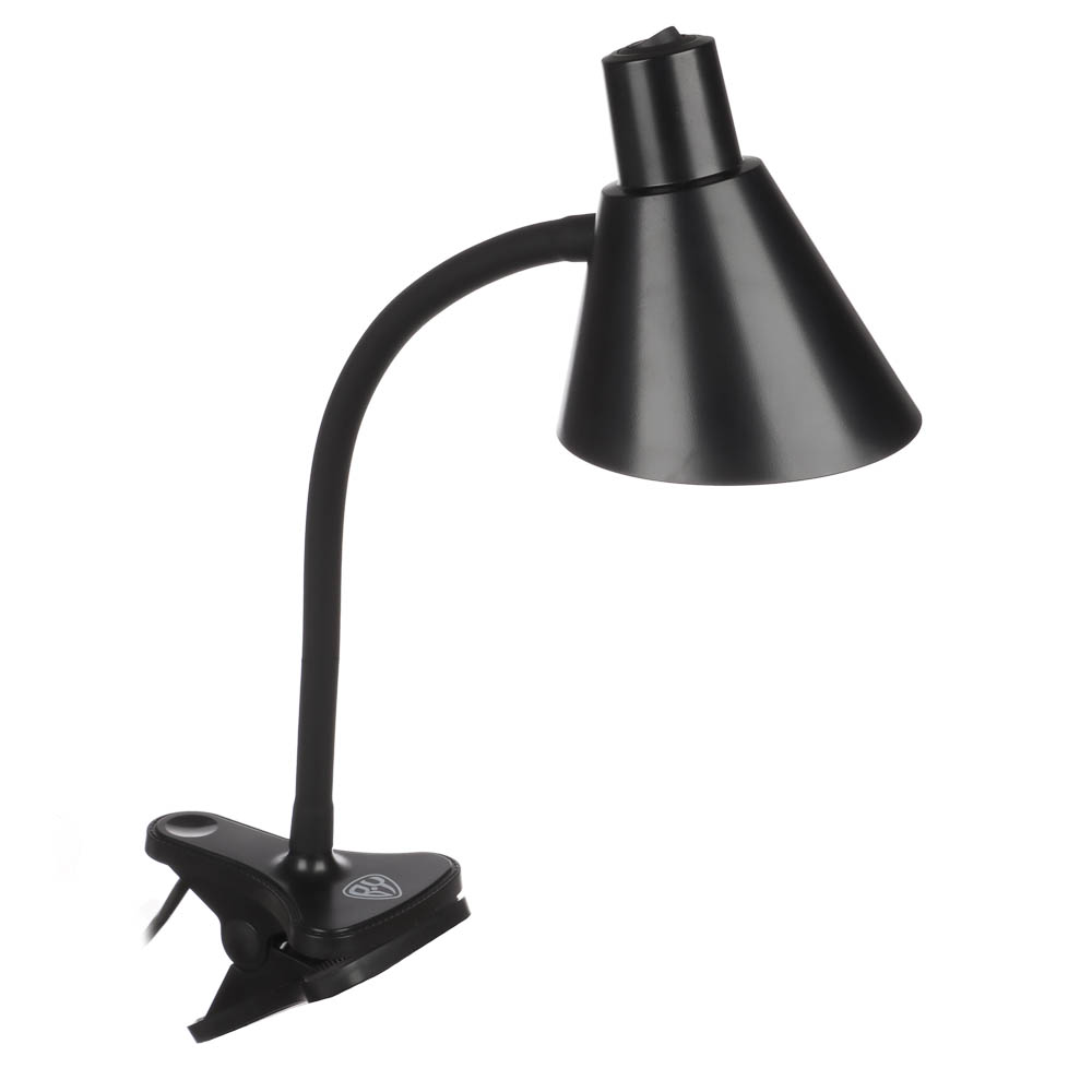 Светильник переносной настольный на прищепке BY, 230В, 5 Вт, 300Лм, металл, пластик, черный, арт.№ 476-442