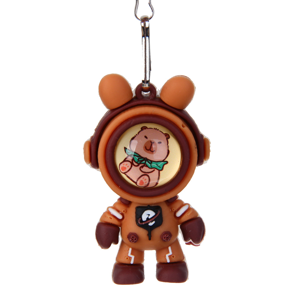 Ручка гелевая синяя с брелоком "Капибара", арт.№ 591-282