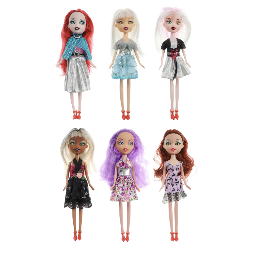 ИГРОЛЕНД Кукла Монстрик, PP,PVC, полиэстер 24см, 6 дизайнов, 13х28х5см, арт.№ 267-719