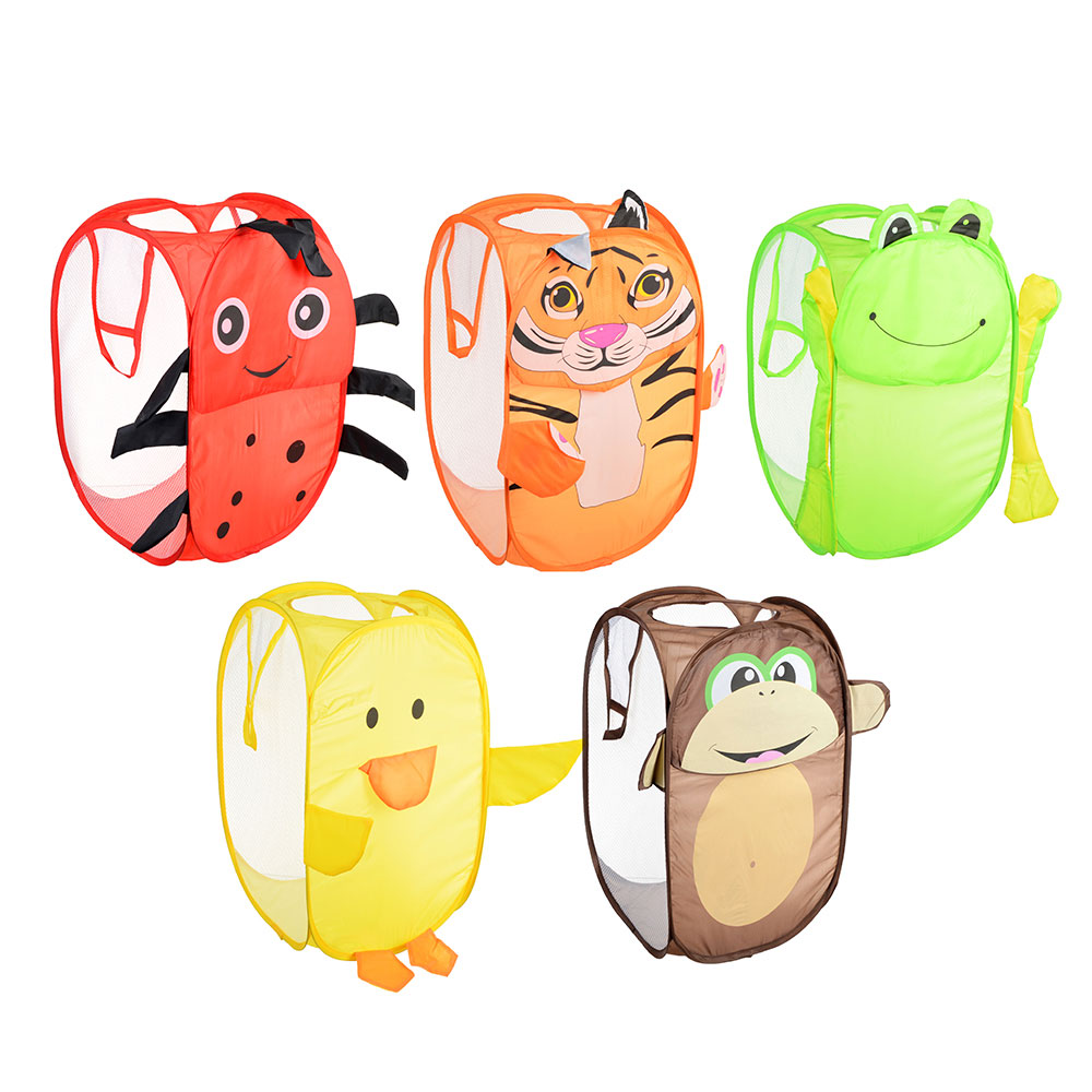 Корзина для игрушек раскладная с ручками и рисунком, полиэстер, 36х55х35см, 3-6 дизайнов, арт.№ 343-045