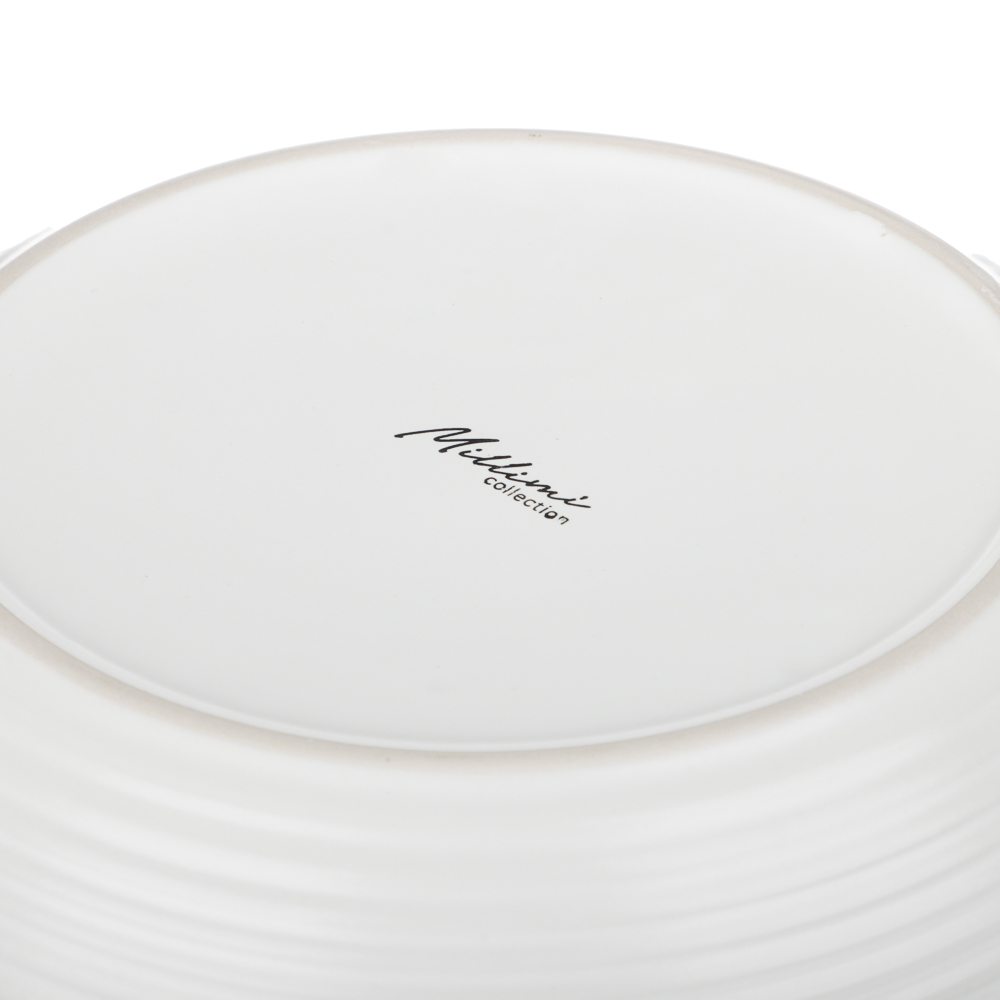 MILLIMI Монблан тарелка для супа 20x5см, 800мл, керамика, белый, арт.№ 824-216