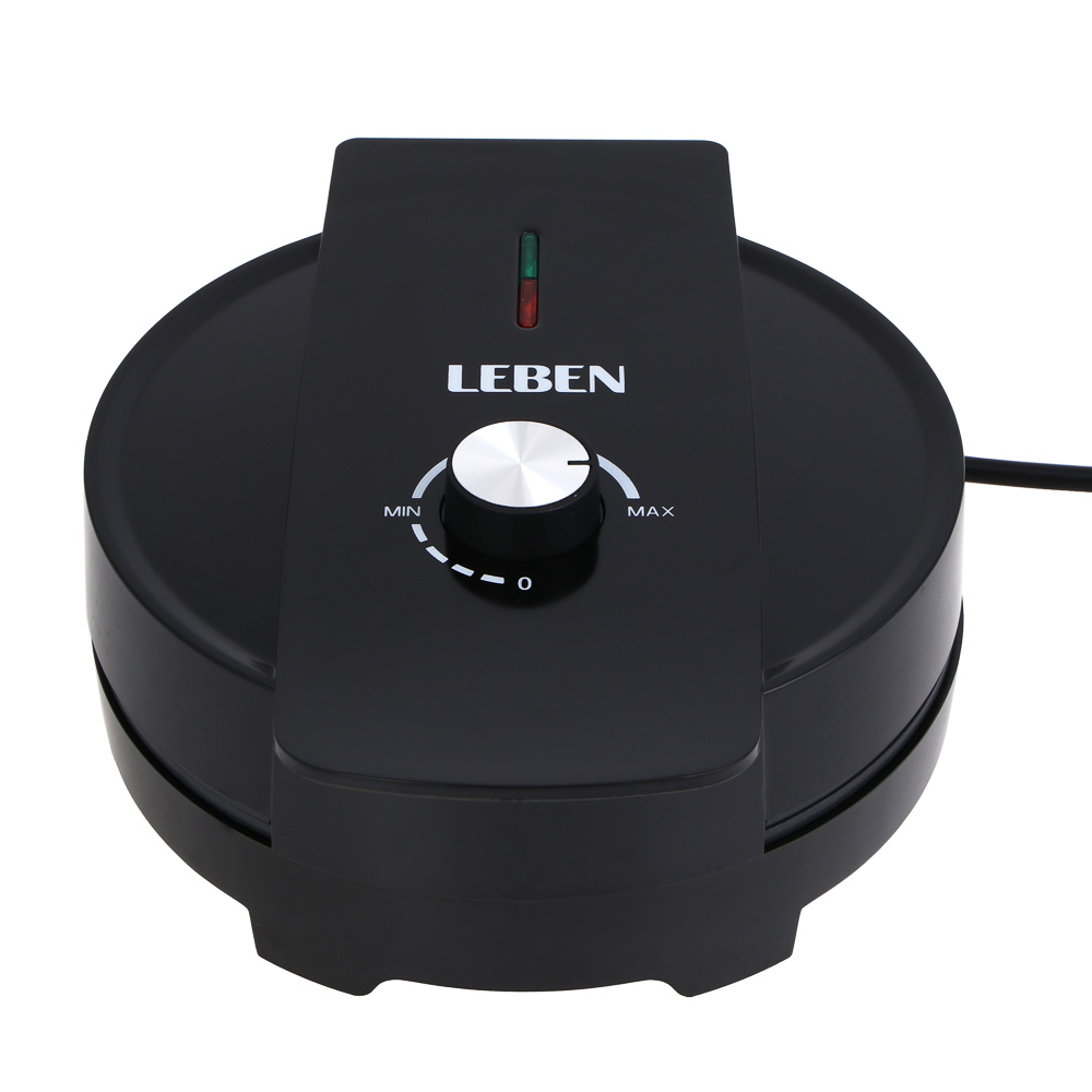LEBEN Вафельница для бельгийских вафель с регулировкой темп., 1200Вт, d=197мм, 220в, арт.№ 271-040