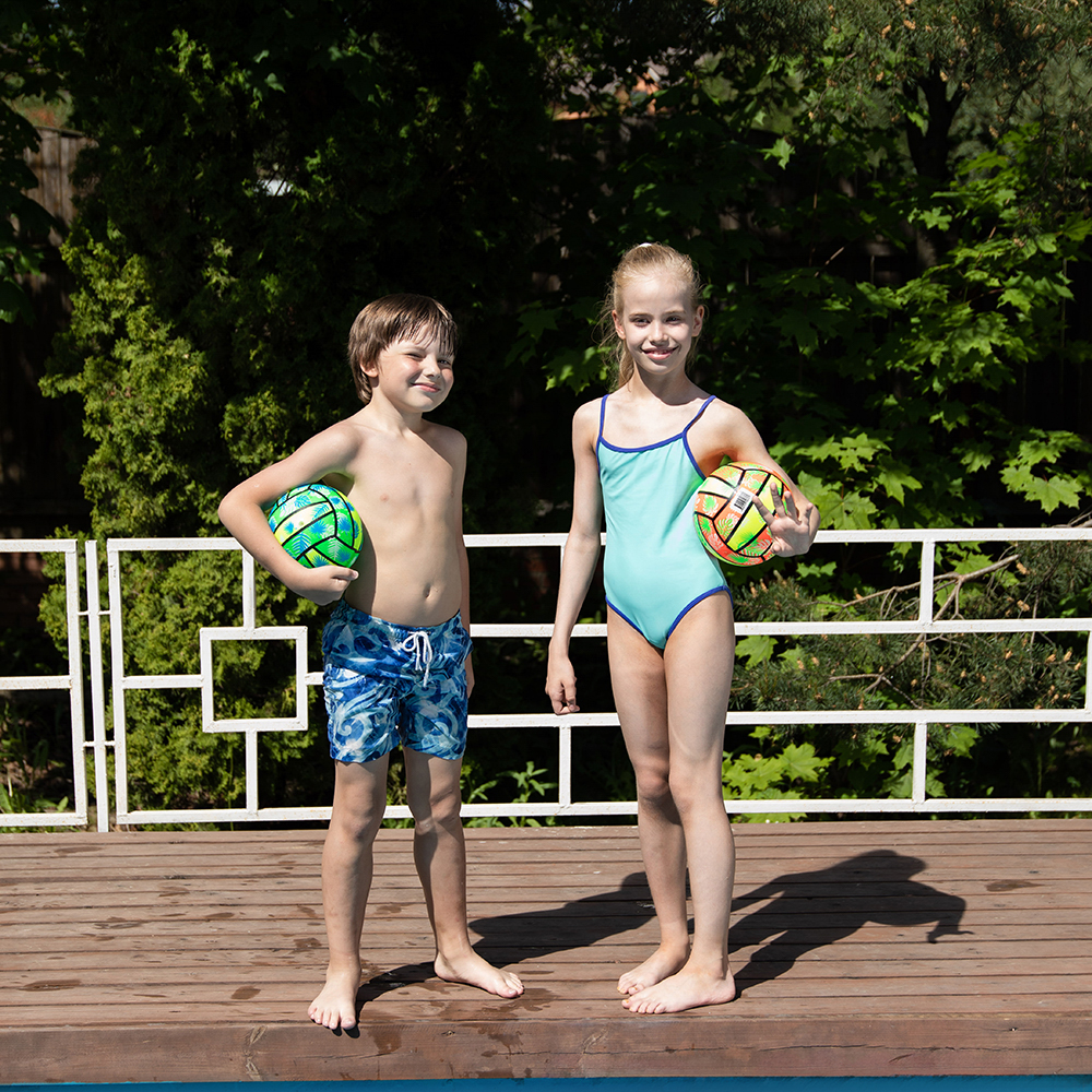 SILAPRO Мяч пляжный Пальмовая ветвь 22см, ПВХ, 60г (+-10%), арт.№ 134-196