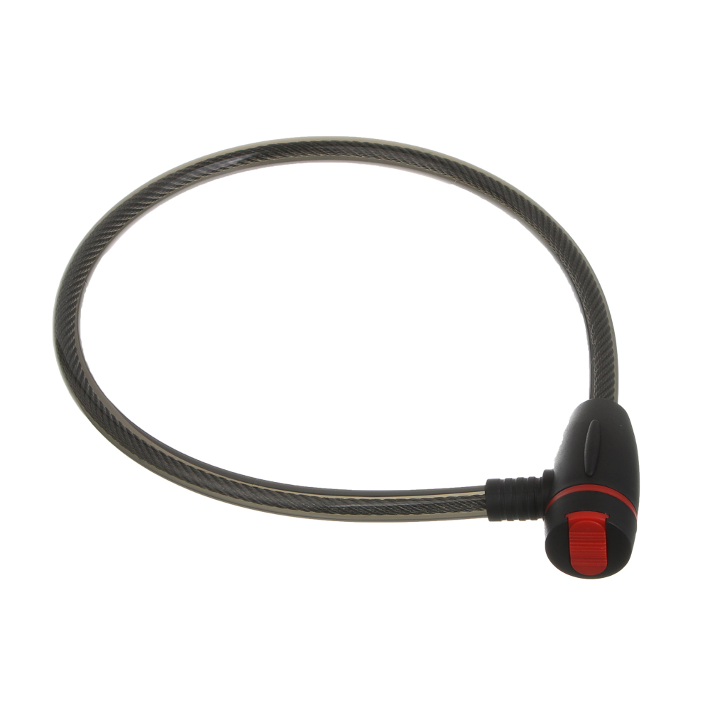 Замок велосипедный тм BY SPORT, противоугонный, тросовый, 680х11,5мм, металл, пластик, 3 цвета, арт.№ 468-114