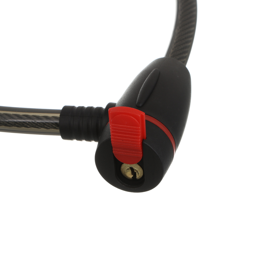 Замок велосипедный тм BY SPORT, противоугонный, тросовый, 680х11,5мм, металл, пластик, 3 цвета, арт.№ 468-114