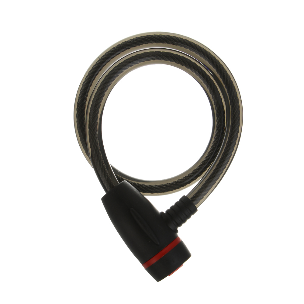 Замок велосипедный тм BY SPORT, противоугонный, тросовый, 680х11,5мм, металл, пластик, 3 цвета, арт.№ 468-114