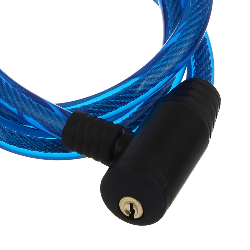 Замок велосипедный тм BY SPORT, противоугонный, тросовый, 1000х12мм, металл, ПВХ, пластик, 3 цвета, арт.№ 468-117