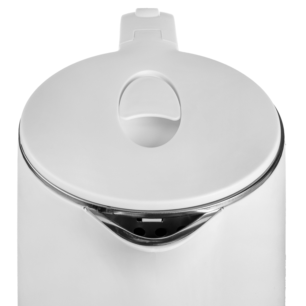 LEBEN Чайник электрический 1,8л, 1850Вт, скрытый нагревательный элемент, белый пластик, арт.№ 291-040