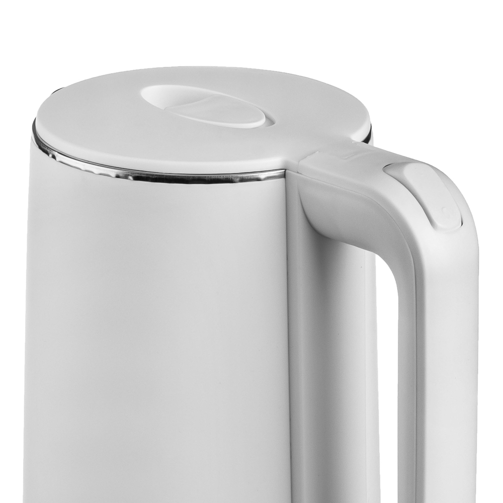 LEBEN Чайник электрический 1,8л, 1850Вт, скрытый нагревательный элемент, белый пластик, арт.№ 291-040