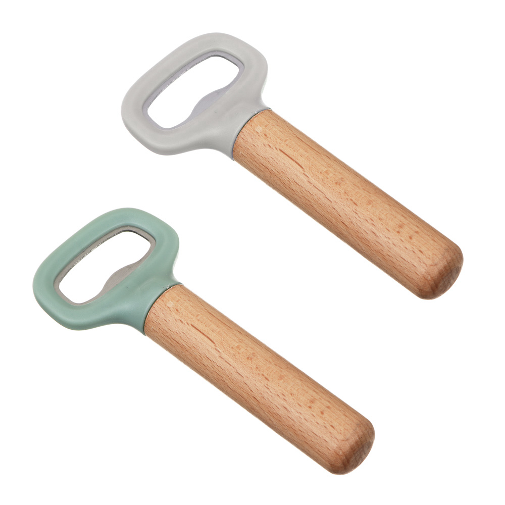 VETTA Открывалка "ЭКО", 13x6см, нерж. сталь, бук, 2 цвета, арт.№ 881-279