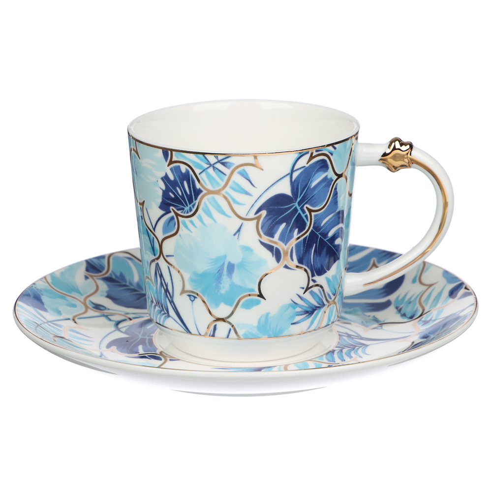 MILLIMI Монстера Набор чайный 2 пр., 200мл, 15см, фарфор, арт.№ 802-471