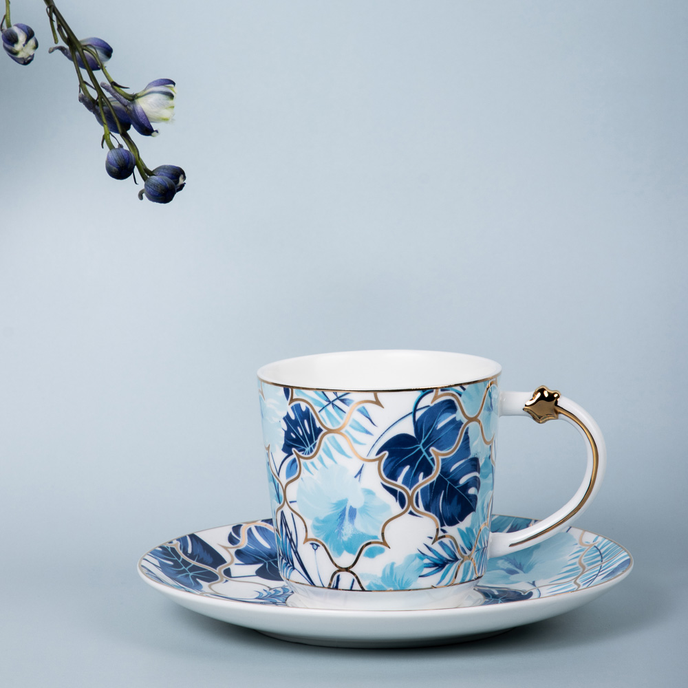 MILLIMI Монстера Набор чайный 2 пр., 200мл, 15см, фарфор, арт.№ 802-471