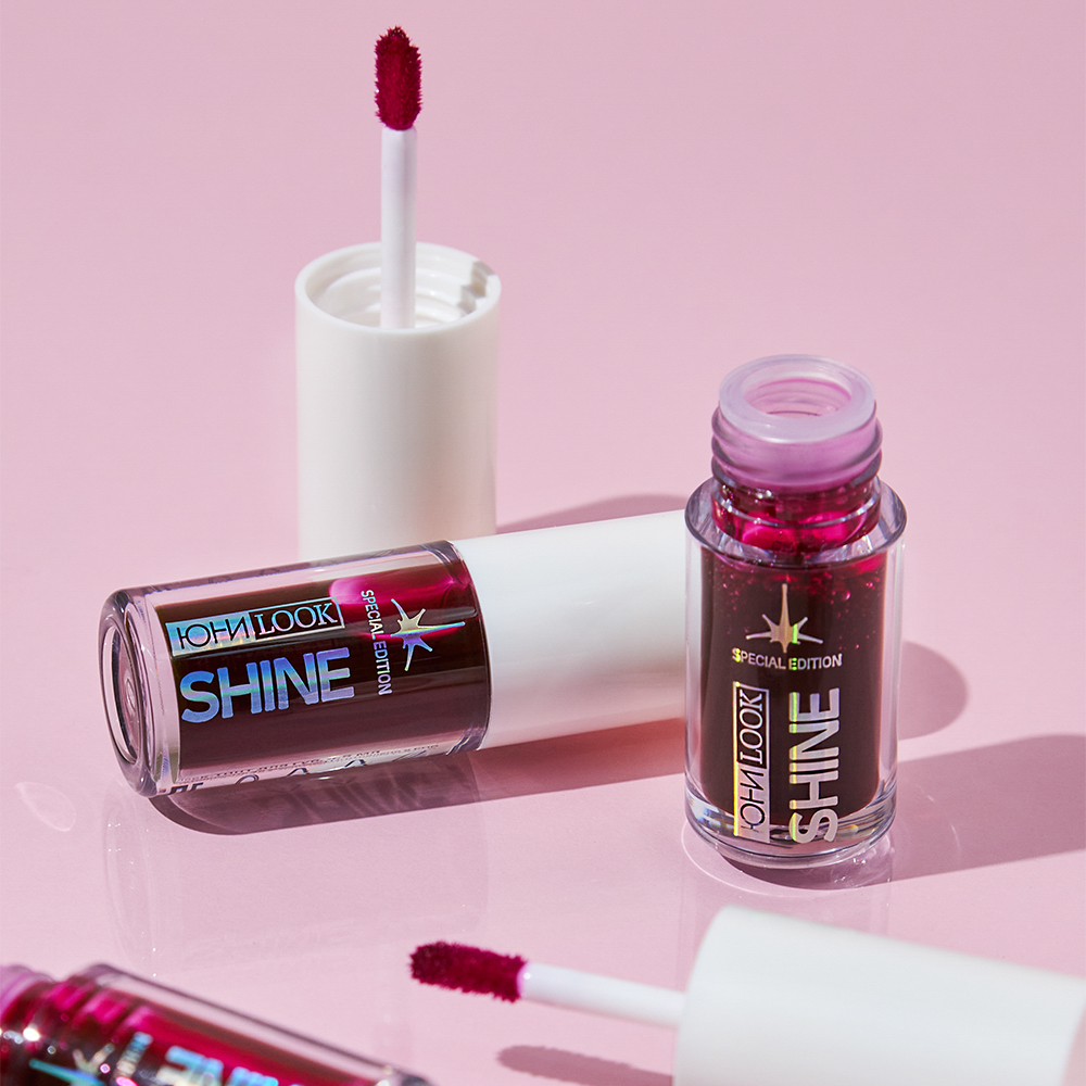 ЮНИLOOK Шайн Блеск-тинт для губ, 4,5 мл, тон 01, лилово-малиновый, арт.№ 330-004