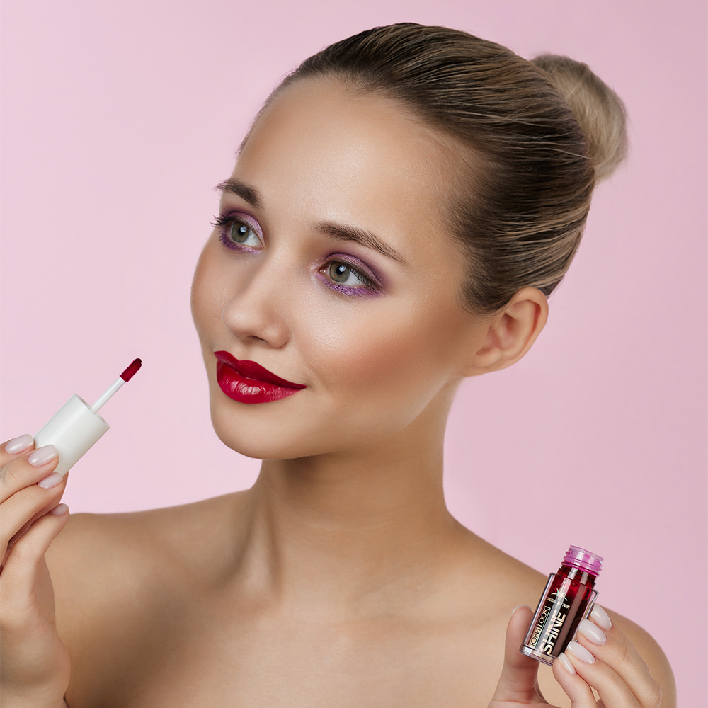 ЮНИLOOK Шайн Блеск-тинт для губ, 4,5 мл, тон 01, лилово-малиновый, арт.№ 330-004