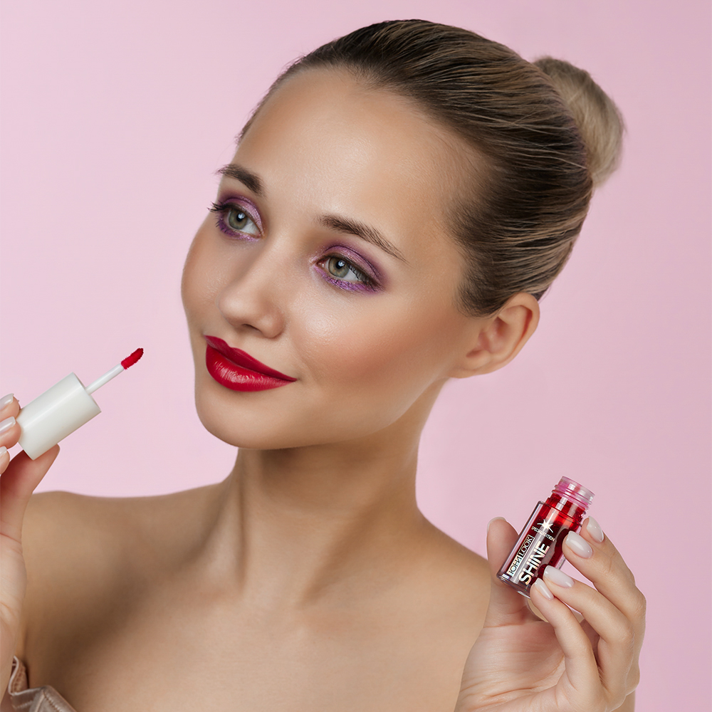 ЮНИLOOK Шайн Блеск-тинт для губ, 4,5 мл, тон 02, пламенно-красный, арт.№ 330-005