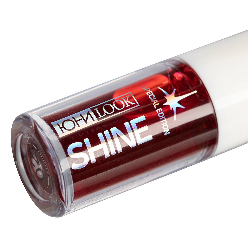 ЮНИLOOK Шайн Блеск-тинт для губ, 4,5 мл, тон 02, пламенно-красный, арт.№ 330-005