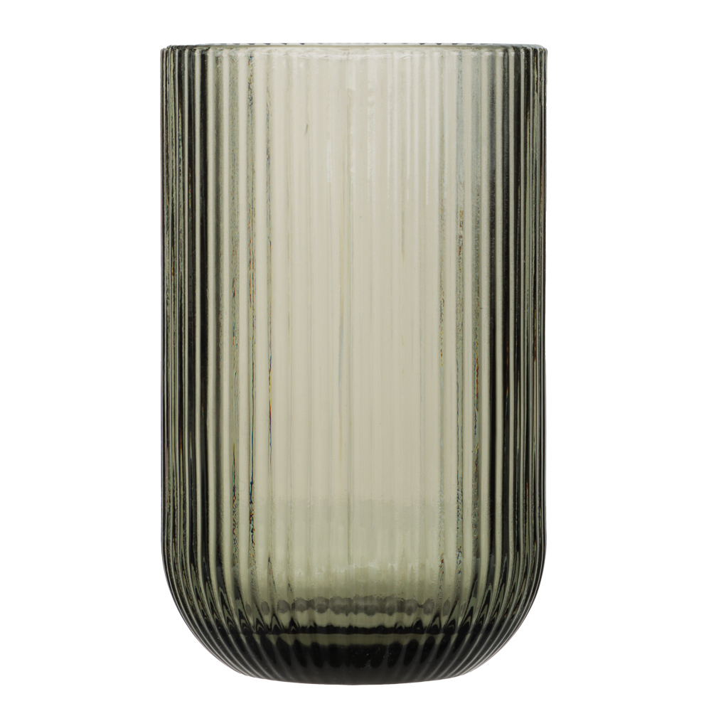 MILLIMI Стакан Грея, 400мл, стекло, серый, рифленый, арт.№ 878-625