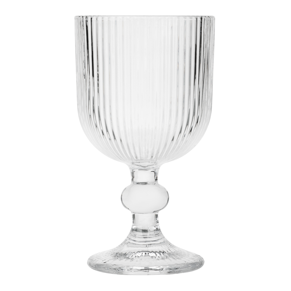 MILLIMI Бокал для вина Грея, 240мл, стекло, прозрачный, рифленый, арт.№ 878-628