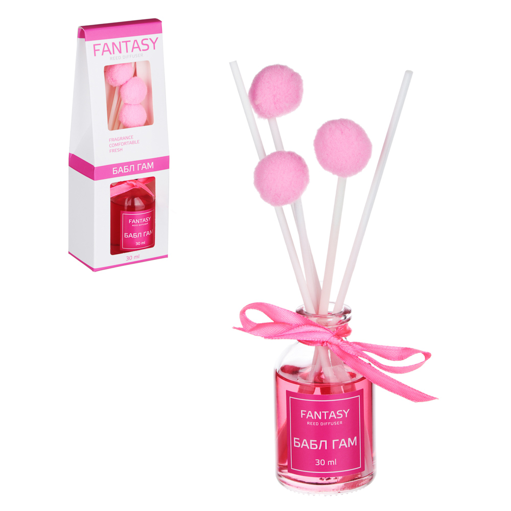 NEW GALAXY Ароматизатор диффузор "Фэнтази", 30 мл.6 аром.(бабл гам,лаванда,океан,ваниль,корица,лайм), арт.№ 778-070