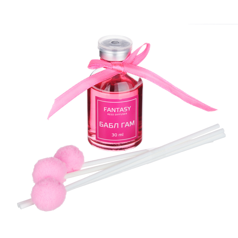 NEW GALAXY Ароматизатор диффузор "Фэнтази", 30 мл.6 аром.(бабл гам,лаванда,океан,ваниль,корица,лайм), арт.№ 778-070