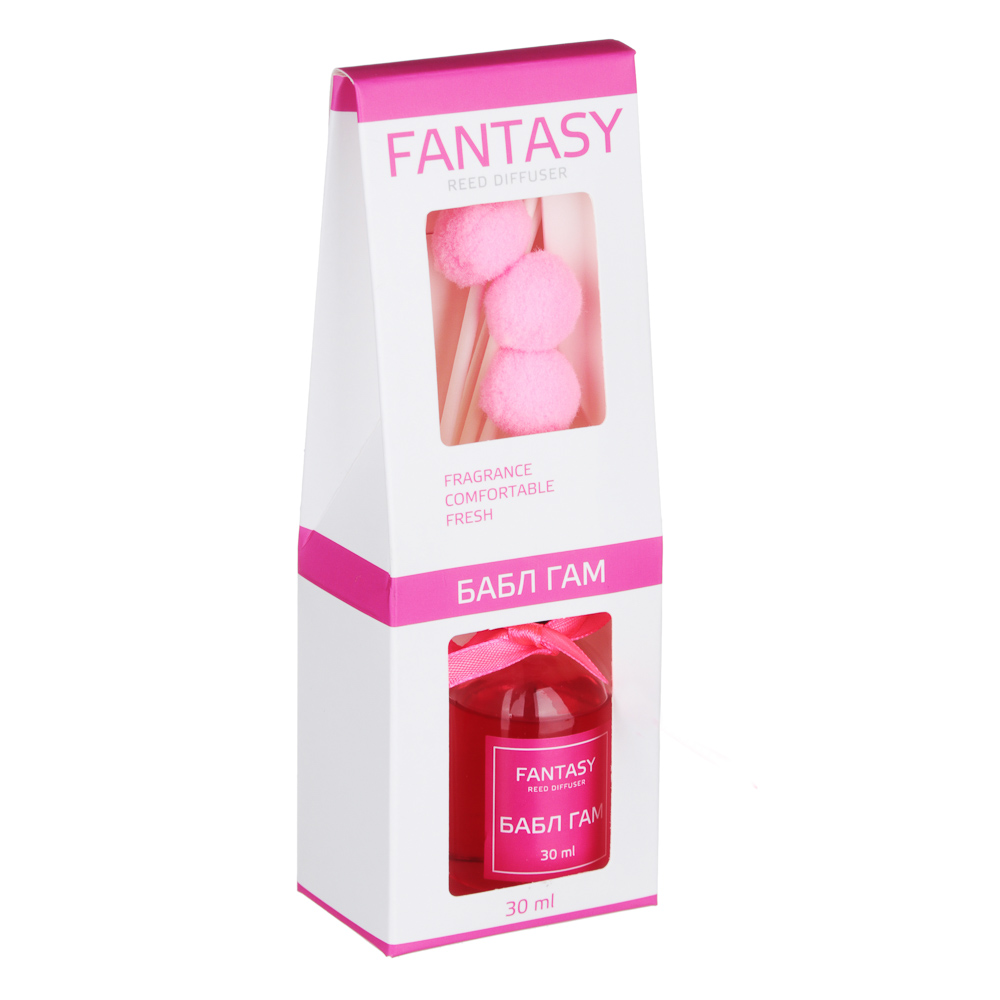 NEW GALAXY Ароматизатор диффузор "Фэнтази", 30 мл.6 аром.(бабл гам,лаванда,океан,ваниль,корица,лайм), арт.№ 778-070