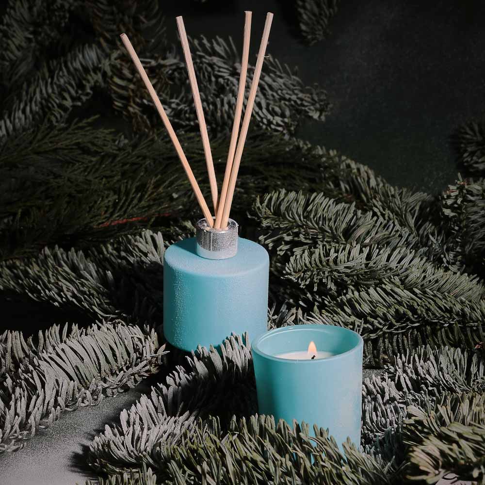 NEW GALAXY Набор ароматизатор-диффузор и свеча, ваниль/кокос,океан,цветочн,магич. ночь 40мл, 50г, арт.№ 778-110