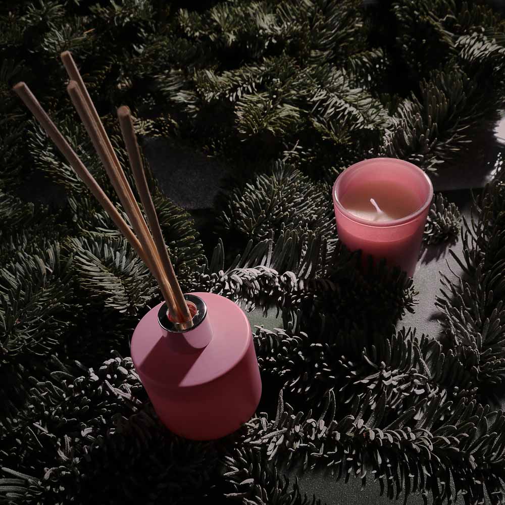 NEW GALAXY Набор ароматизатор-диффузор и свеча, ваниль/кокос,океан,цветочн,магич. ночь 40мл, 50г, арт.№ 778-110