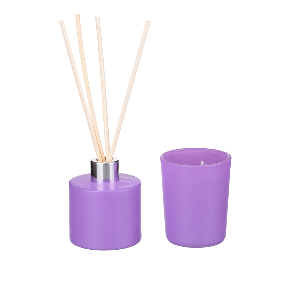 NEW GALAXY Набор ароматизатор-диффузор и свеча, ваниль/кокос,океан,цветочн,магич. ночь 40мл, 50г, арт.№ 778-110