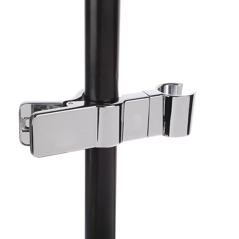 Держатель-прищепка для лейки душа, на штангу и стойку, универсальный, цинк, хром, арт.№ 571-024