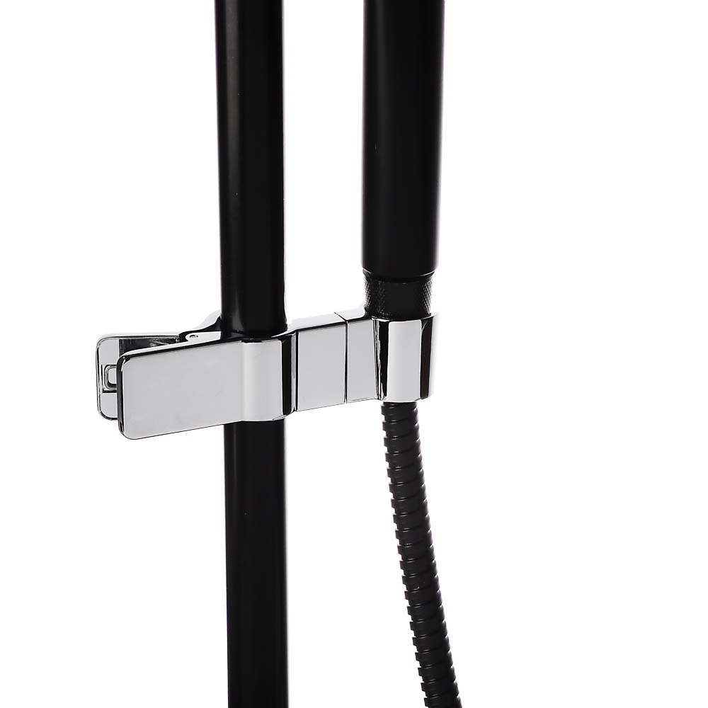 Держатель-прищепка для лейки душа, на штангу и стойку, универсальный, цинк, хром, арт.№ 571-024