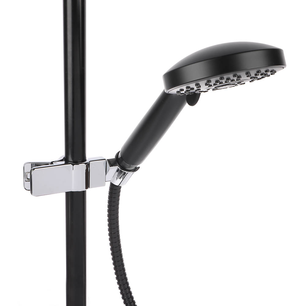 Держатель-прищепка для лейки душа, на штангу и стойку, универсальный, цинк, хром, арт.№ 571-024