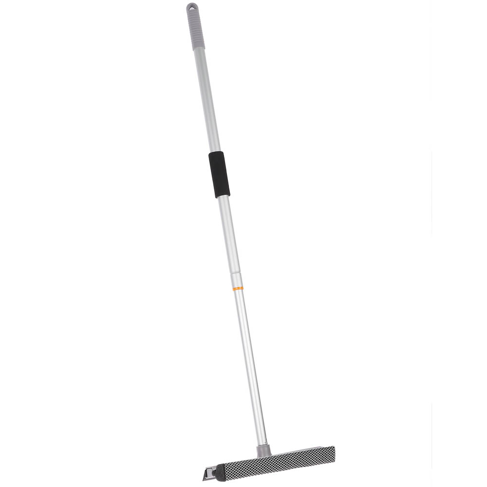 Окномойка тм VETTA, телескоп. ручка 65-111см, алюминий, водосгон ТПР 25см, поролон, цвет серый, арт.№ 444-017