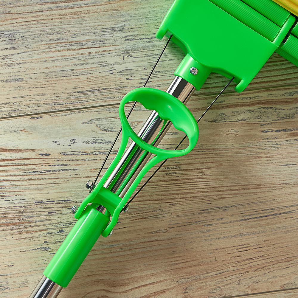 Швабра с отжимом и сменной насадкой ПВА тм VETTA, телеск.ручка 78-110см, нерж. сталь, 2 ряда роликов, арт.№ 444-166