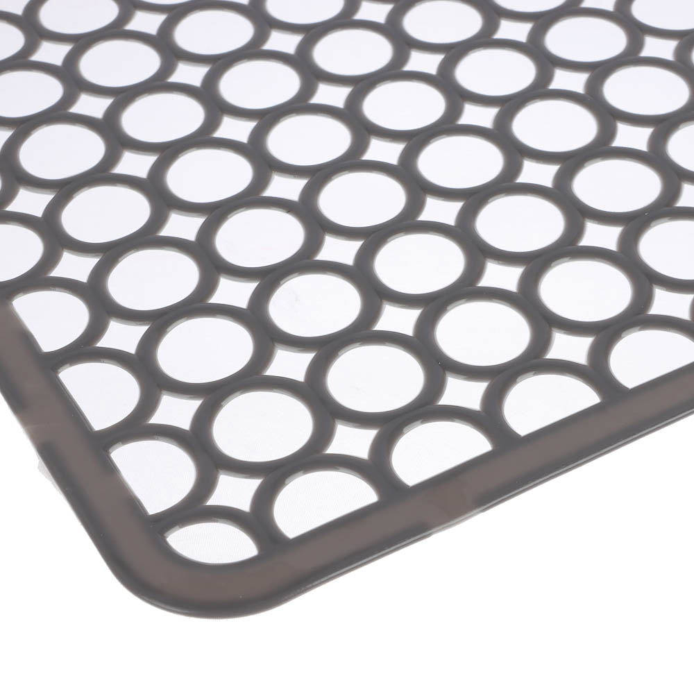 Коврик в раковину противоскользящий тм VETTA Кругляш, 27,5х27,5см, ПВХ, 4 цвета, арт.№ 444-177