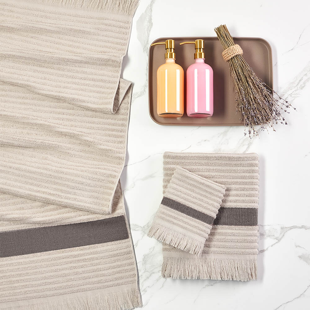 PROVANCE Хейзел Полотенце махровое, 100% хлопок, 30х50см, 500гр/м, бежевый, арт.№ 484-140