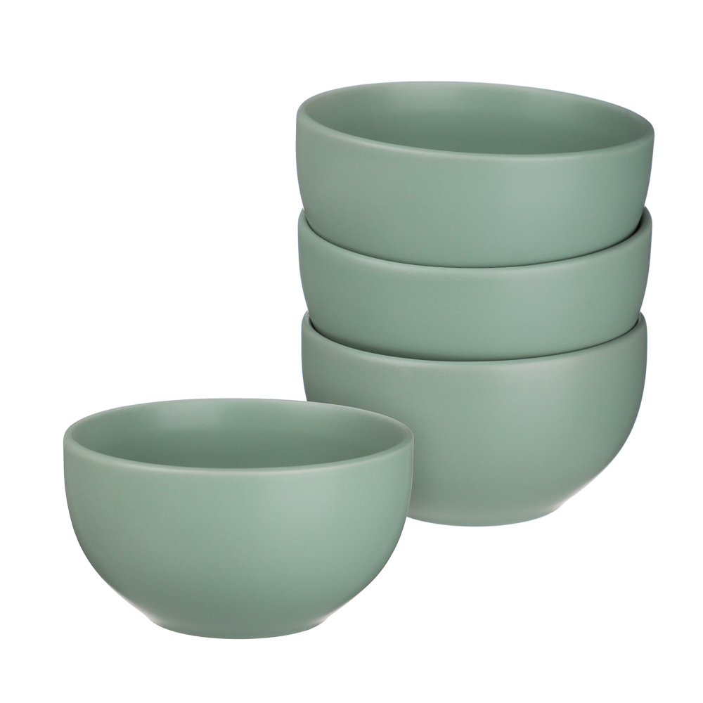 MILLIMI Набор стол.посуды 16пр(тар26см*4, тар20см*4, салатн650мл*4, кружка340мл*4) керамика, оливков, арт.№ 824-236