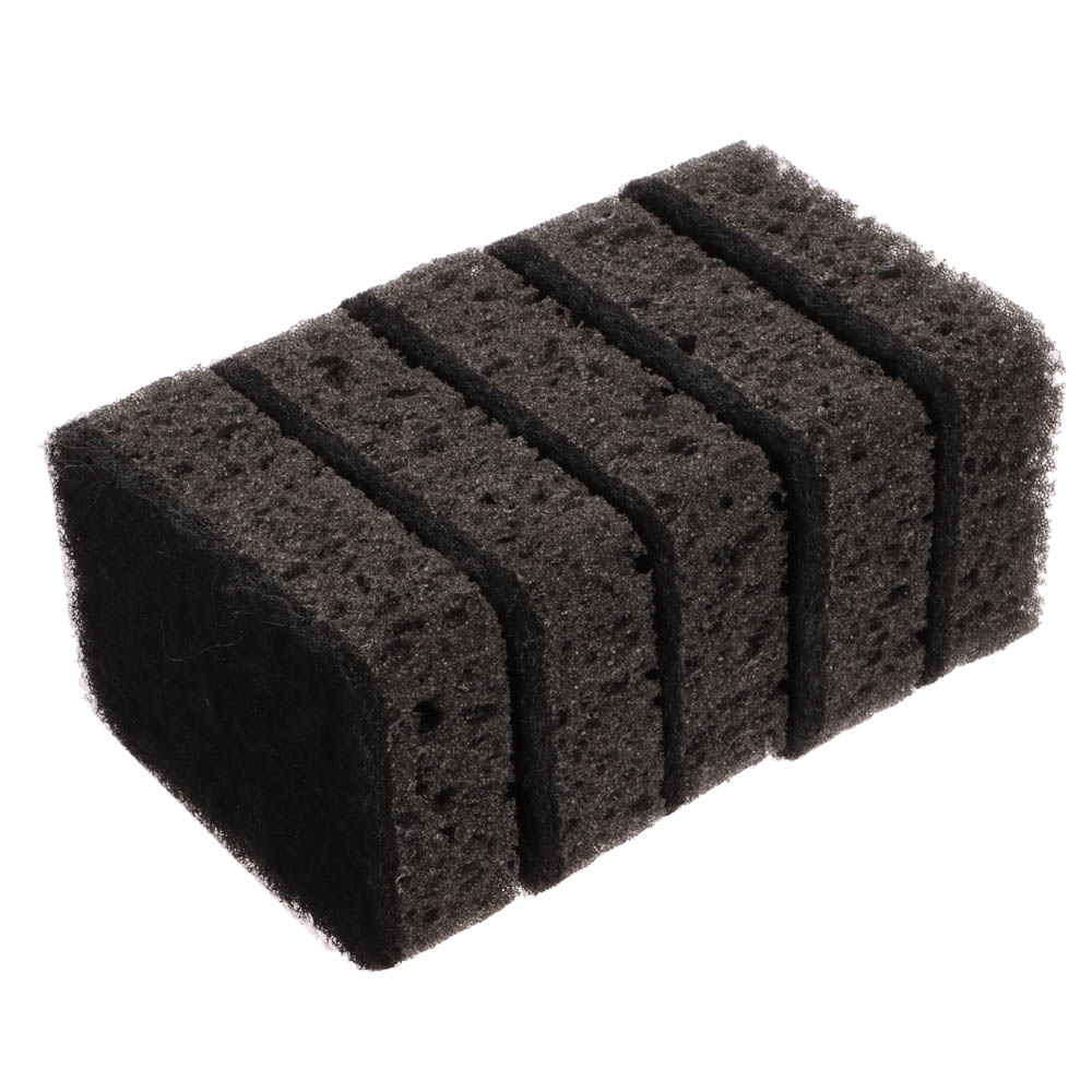 VETTA Набор губок для мытья посуды, 5 шт, 95x70x30мм, коралл черный со скругленными углами, арт.№ 441-292