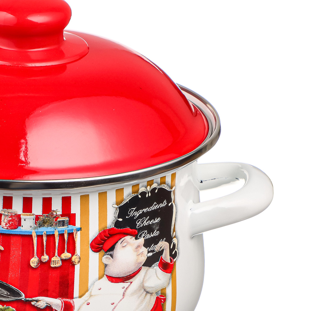 VETTA Повар Кастрюля эмалированная, 18см, 2,0л, индукция, арт.№ 894-439