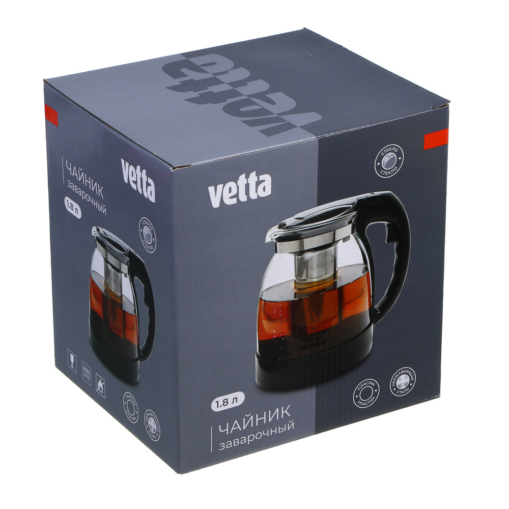 VETTA Ория Чайник заварочный 1,8л, пластик, нерж. сталь, арт.№ 850-203