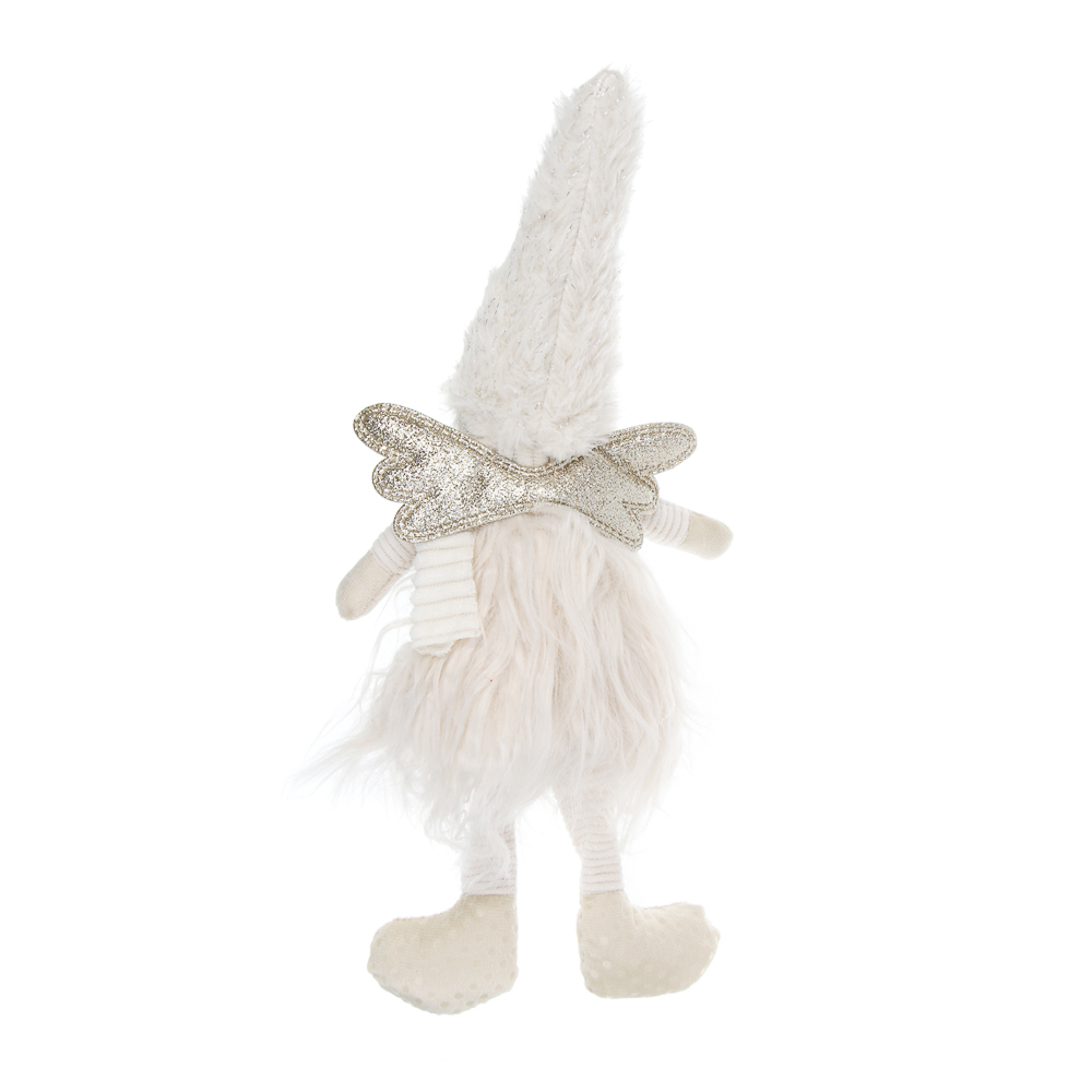 СНОУ БУМ Сувенир Ангелочек 21+13 см, полиэстер, белый, золото, арт.№ 140-129