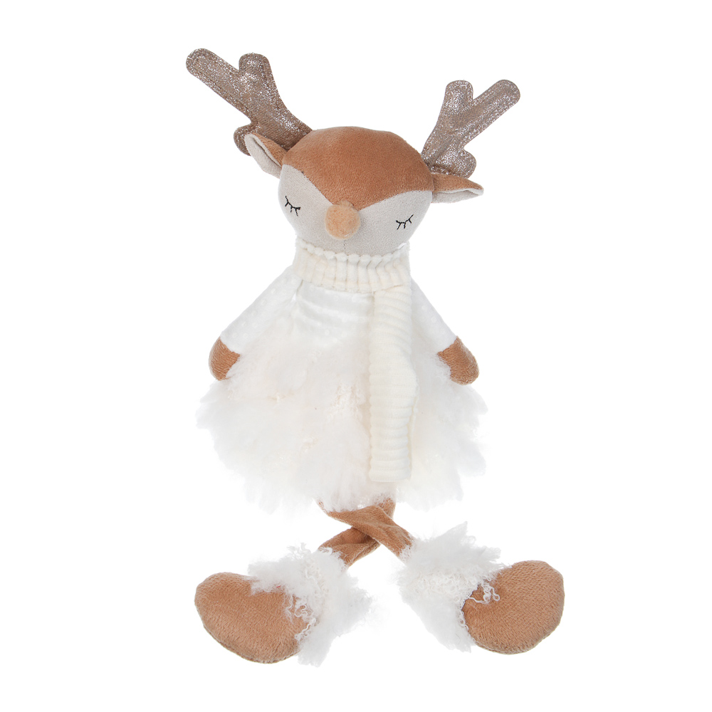 СНОУ БУМ Фигура декоративная "Олененок" 21+20 см, полиэстер, арт.№ 140-131